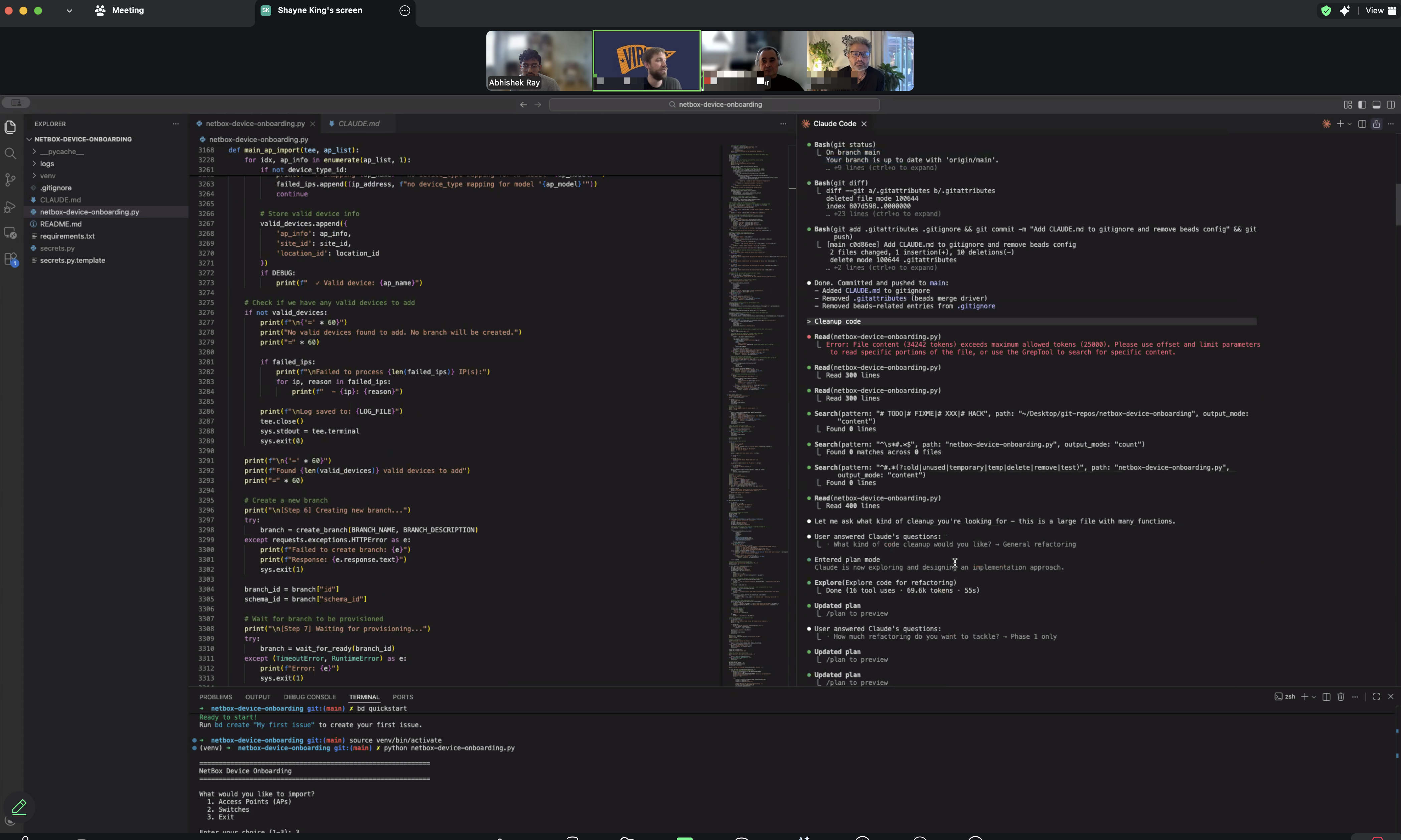 Live Claude Code workshop - code review session